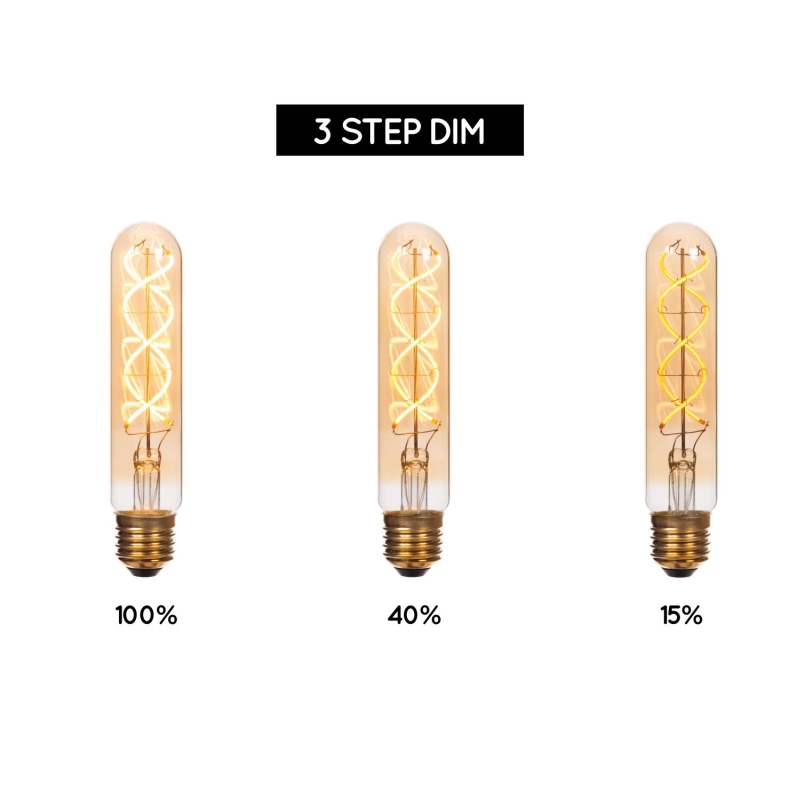 Lucide T32 - Filament bulb - Ø 3 cm - E27 - 1x4,9W 2200K - Amber